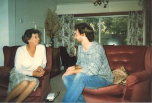 Mum & Terry in lounge, Hadley Wood