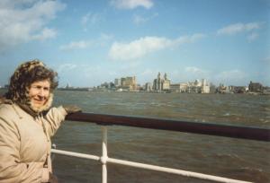 Mum, mersey ferry, Spring 89