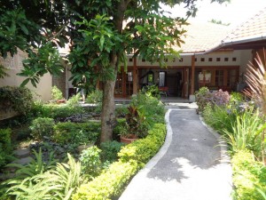 Ramped access to house from parking area