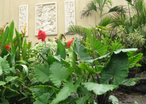 Stone carving in west  garden