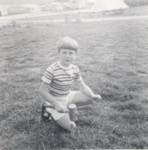 Peter with tent mallet